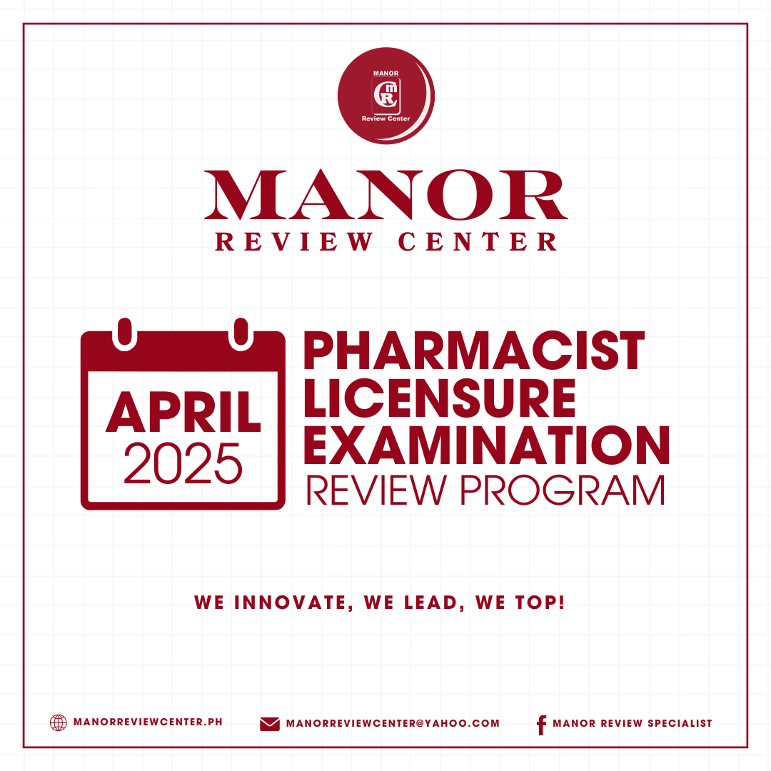 MANOR Review Center (@manor_review) on Twitter photo Ready to take the next step toward your Pharmacist Licensure Exam (PhLE) success?
Our ππ©π«π’π₯ ππππ ππ‘ππ πππ―π’ππ° ππ«π¨π π«ππ¦ is here to help you get preparedβearly and with confidence. With expert guidance, helpful resources, and a supportive community. Ready to take the next step toward your Pharmacist Licensure Exam (PhLE) success?
Our ππ©π«π’π₯ ππππ ππ‘ππ πππ―π’ππ° ππ«π¨π π«ππ¦ is here to help you get preparedβearly and with confidence. With expert guidance, helpful resources, and a supportive community.