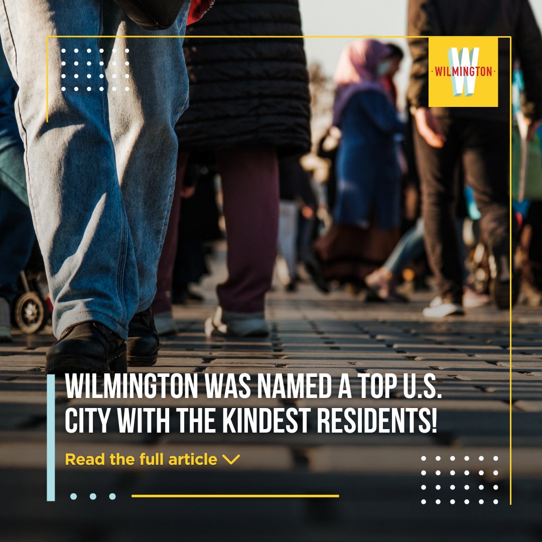 It's Time Wilmington (@itstimewilmde) on Twitter photo Wilmington was named among the top cities in the U.S. to have the kindest residents in a survey ran by LuvLink <a href="/friendshiplamp/">Simon Lacroix</a>!
Read more about it: bit.ly/Kindest-Locals…
#PeopleOfWilmDE # #ItsTimeWilmDE #WilmToday #WilmLove #WilmingtonDE #WilmDE Wilmington was named among the top cities in the U.S. to have the kindest residents in a survey ran by LuvLink <a href="/friendshiplamp/">Simon Lacroix</a>!
Read more about it: bit.ly/Kindest-Locals…
#PeopleOfWilmDE # #ItsTimeWilmDE #WilmToday #WilmLove #WilmingtonDE #WilmDE