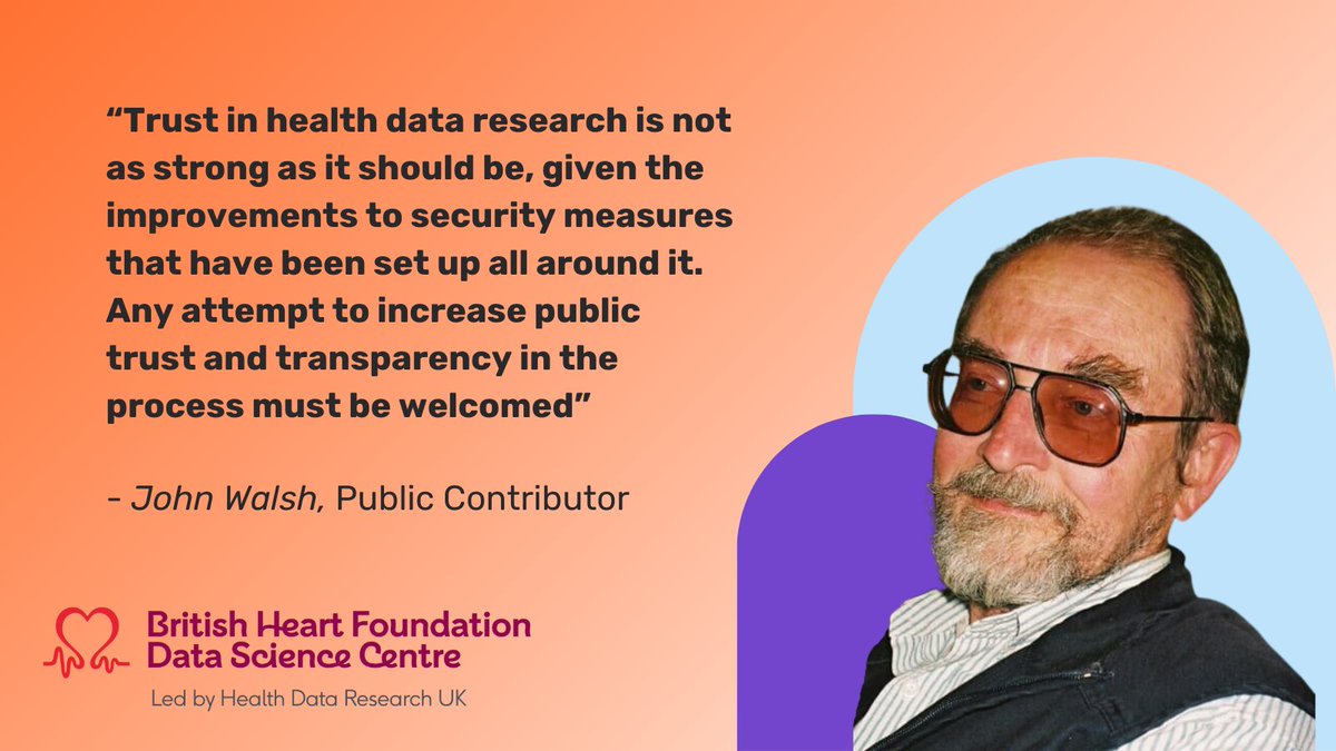 🗣️ "We are on the threshold of an entirely new way of researching health"- Public contributor, John Walsh, talks about building public trust and the need for transparency in the health data research process. Read John's blog here: hubs.li/Q02Z8Xyt0 #patientandpublic