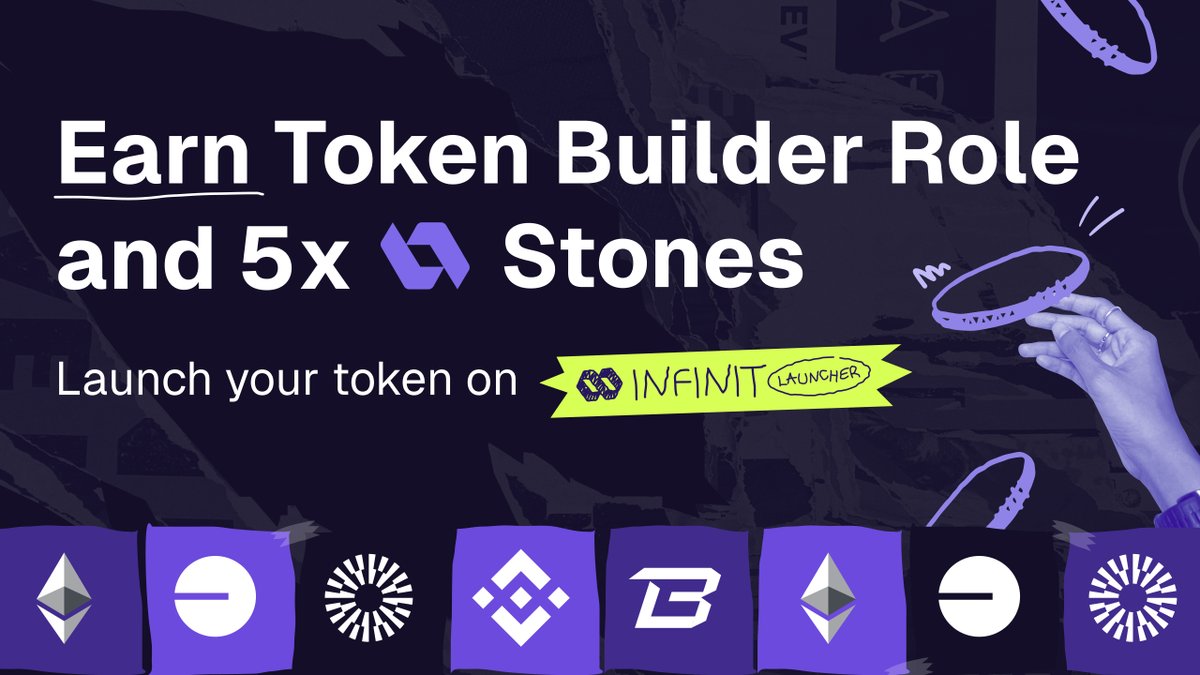 Infinit_Labs's tweet photo. The Token Builder role is now available for INFINIT Launcher users.

The reward also includes 5x INFINIT Stones.

Join this limited-time campaign now 🧵 https://t.co/Pknyb5Yfty