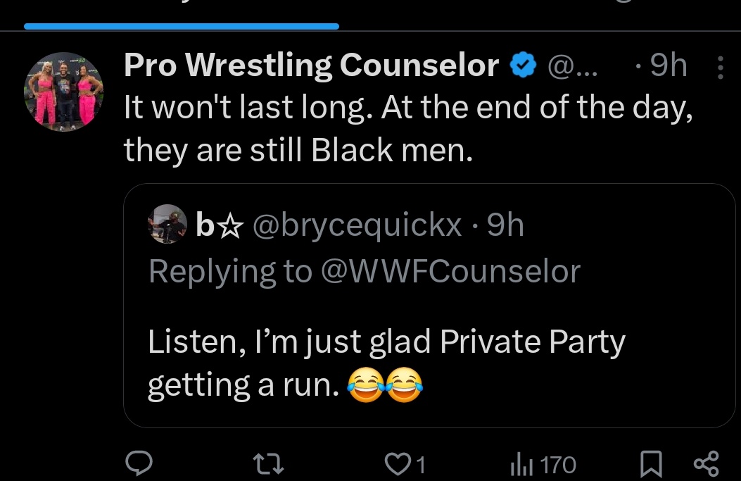 Wow. Massive racism. Black men are just as talented as anyone else.