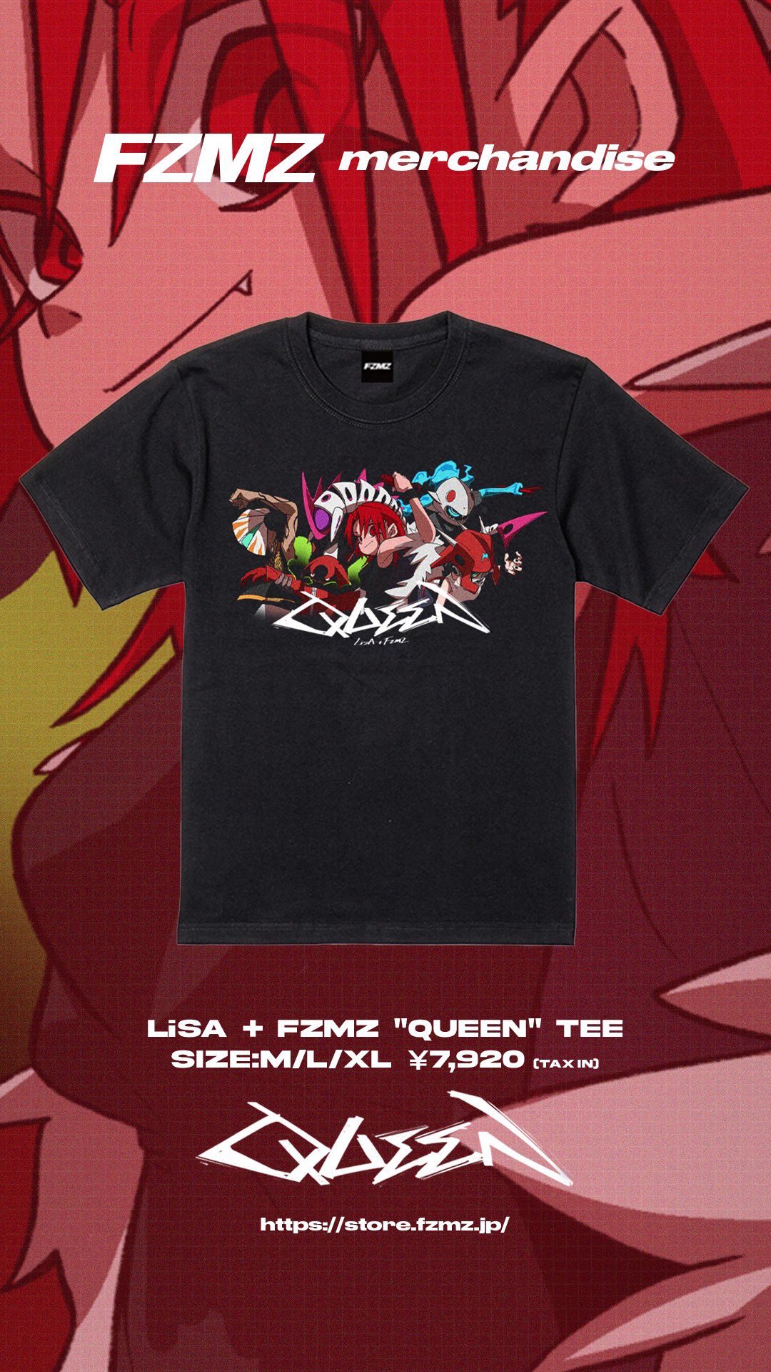 LiSA QUEEN FZMZ Tシャツ　Lサイズ LiSA on X: 