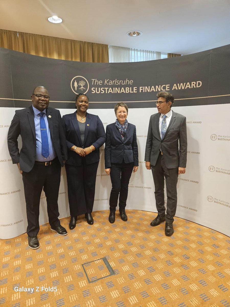 ZimEmbasyBerlin's tweet photo. Ambassador Attending the Global Sustainable Finance Conference in Karlsruhe, Germany with a team from the banking sector in Zimbabwe, led by the Deputy Governor of the RBZ, Dr Jesimen Chipika. https://t.co/jX32b4O6iJ