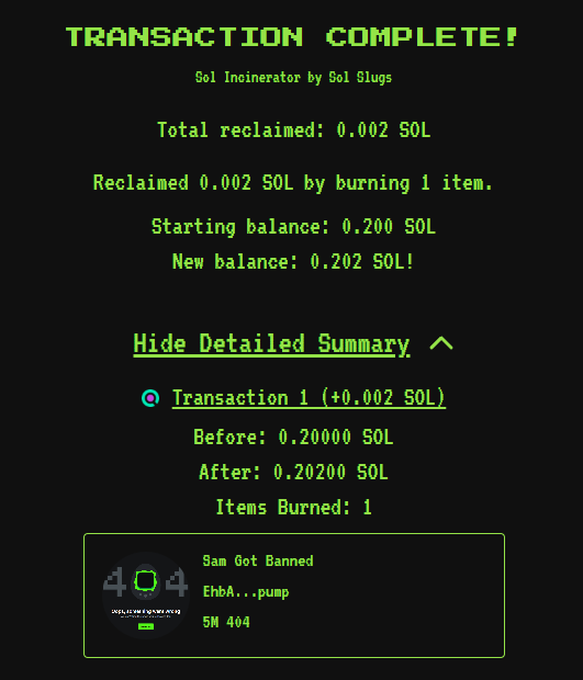 sampepper's tweet photo. Everyone spamming burn supply in the chat and we will send you money.

I know you mother fuckers are poor but here's my sol address if you want to send some $404 or sol: 59uu22tXbxGCVmPwCF3s9vhKfcao4S3f1JyZjf61CaDx

5m burnt 15 more to go! come watch the live! https://t.co/6NAVkOPj7A