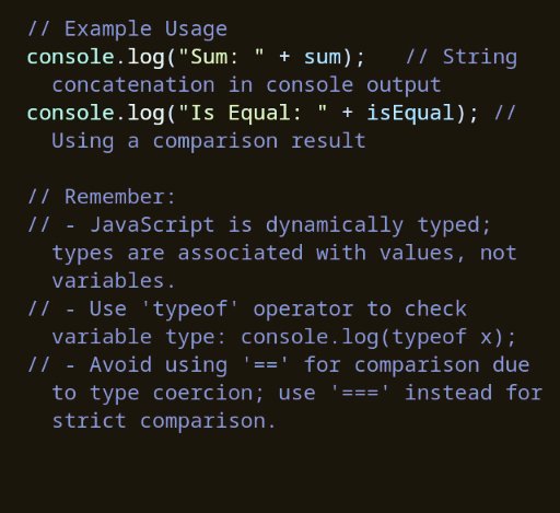 e_opore's tweet image. JavaScript Variables, Data Types, and Operators Cheat Sheet. 💪