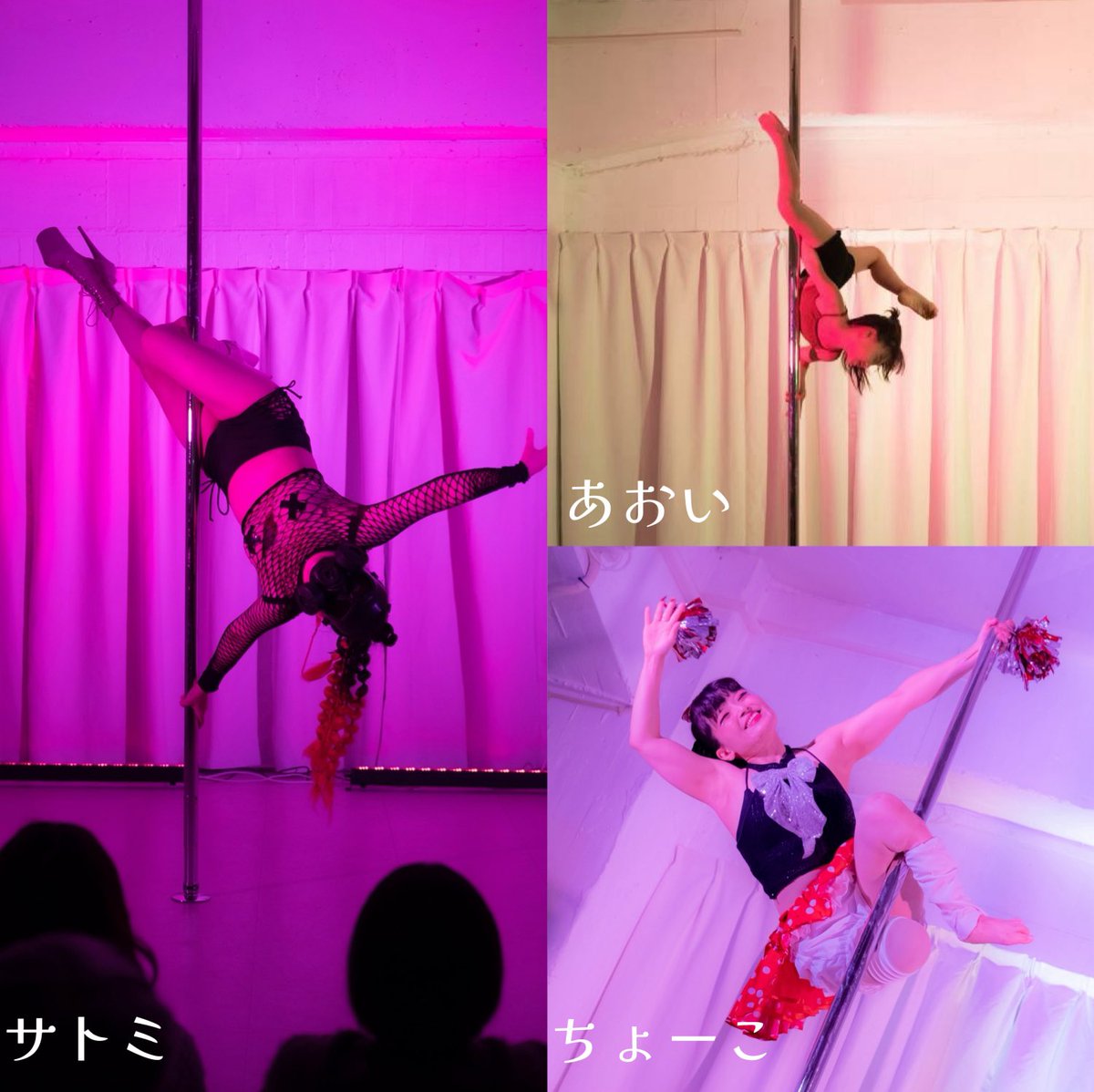 LycorisPole's tweet photo. 11/2開催『Lycoris Radiata vol.14』のお写真です📷✨
● サトミ
● あおい
● ちょーこ
次回発表会は2025/4/6(日)!
出演者募集中‼️
👇詳細👇
https://t.co/HfzCZi9wYM
#LR14 https://t.co/i1ByRDR71n