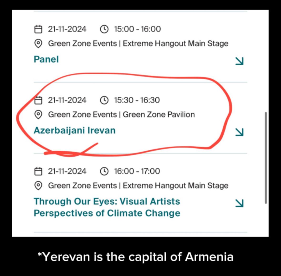 MakichyanA's tweet image. And this is not even a scandal. Azerbaijan is using COP29 to promote its colonial policies and narratives.