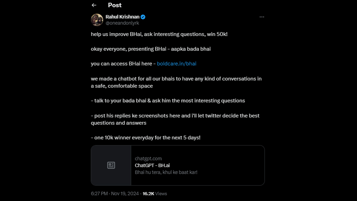 BestMediaInfo's tweet image. Bold Care launches BH.ai chatbot to empower men's wellness conversations 

bestmediainfo.com/mediainfo/medi… 

#Boldcare #chatbot #wellness #aapkabadabhai #sexualhealth #wellnessbrand