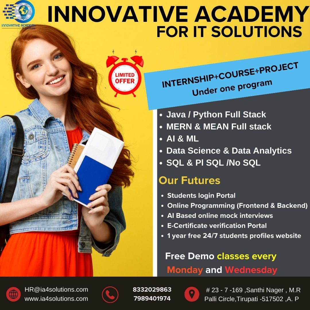 ia4solution's tweet image. #pythondjangoappdevelopment #magento #academicprojects #flutterappdevelopment #automationtesting #softwaretraining #placement #digitalmarketing #learndigitalmarketingonline #interview #itprojects #jobtraining #professionalinstitute #digitalmarketingtrainingkerala #interns