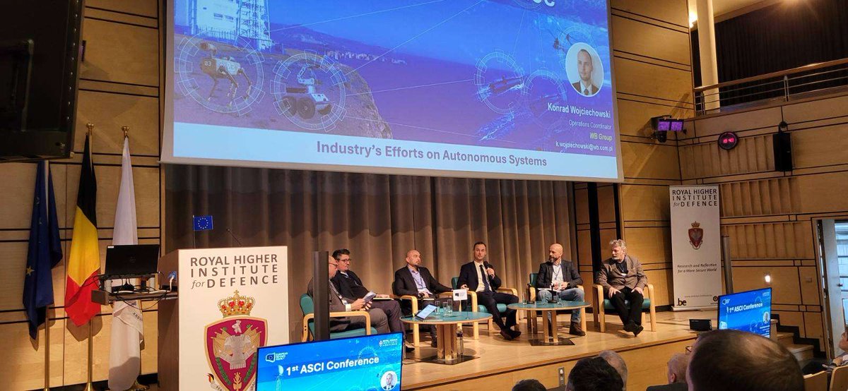 WBGroup_PL's tweet image. Przedstawiciel @WBGroup_PL wziął udział w pierwszej konferencji Autonomous Systems Community of Interests (#ASCI) zorganizowanej przez European Defence Agency @EUDefenceAgency w Royal Higher Institute for Defence @RHID_IRSD_KHID w Brukseli.
Konrad Wojciechowski, koordynator ds.