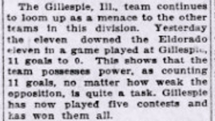 moedog97's tweet photo. Eldorado SC had success by beating a tough West Frankfort team in 1919. However, in 1923 they ran into another IL coal mining side with a longer and more successful history: Gillespie. Eldorado were thrashed 11-0, and the town never entered the Open Cup again. 2/2
#SaveTheCup https://t.co/lzfHcbXhxH