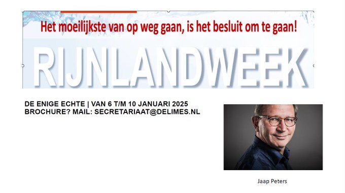 Nederland gaat richting #Rijnlands. #DeLimes biedt al jaren de #Rijnlandweek aan (volgende van 6-10 januari 2025) en @JaapPetersgeeft inspirerende lezingen over #Rijnlandsorganiseren. Interesse? mail secretariaat@delimes.nl