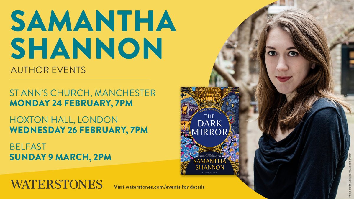 Waterstones (@waterstones) on Twitter photo Join us for a series of brilliant events with fantasy author Samantha Shannon as we celebrate and discuss the fifth instalment in her bestselling Bone Season series, THE DARK MIRROR: waterstones.com/events/search/… <a href="/say_shannon/">Samantha Shannon (Updates Only)</a> Join us for a series of brilliant events with fantasy author Samantha Shannon as we celebrate and discuss the fifth instalment in her bestselling Bone Season series, THE DARK MIRROR: waterstones.com/events/search/… <a href="/say_shannon/">Samantha Shannon (Updates Only)</a>