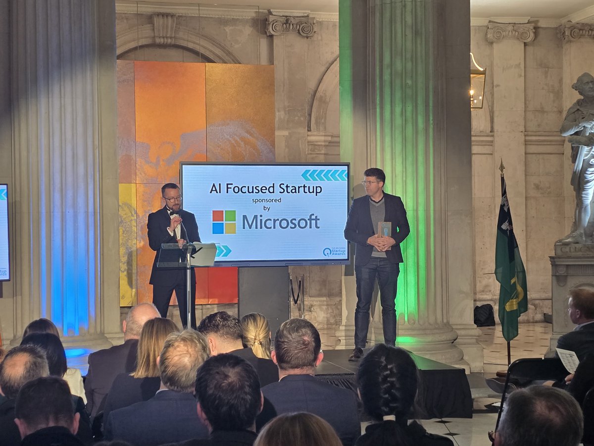We were delighted to sponsor the AI Focused Startup category at the 2024 @startupsireland Awards. Congratulations to Frankie Bates, CEO and Founder of Prodensus who received the Gold award, presented by Jonathan Eustace, SMC Lead at Microsoft.
All winners: msft.it/6017WaJaT