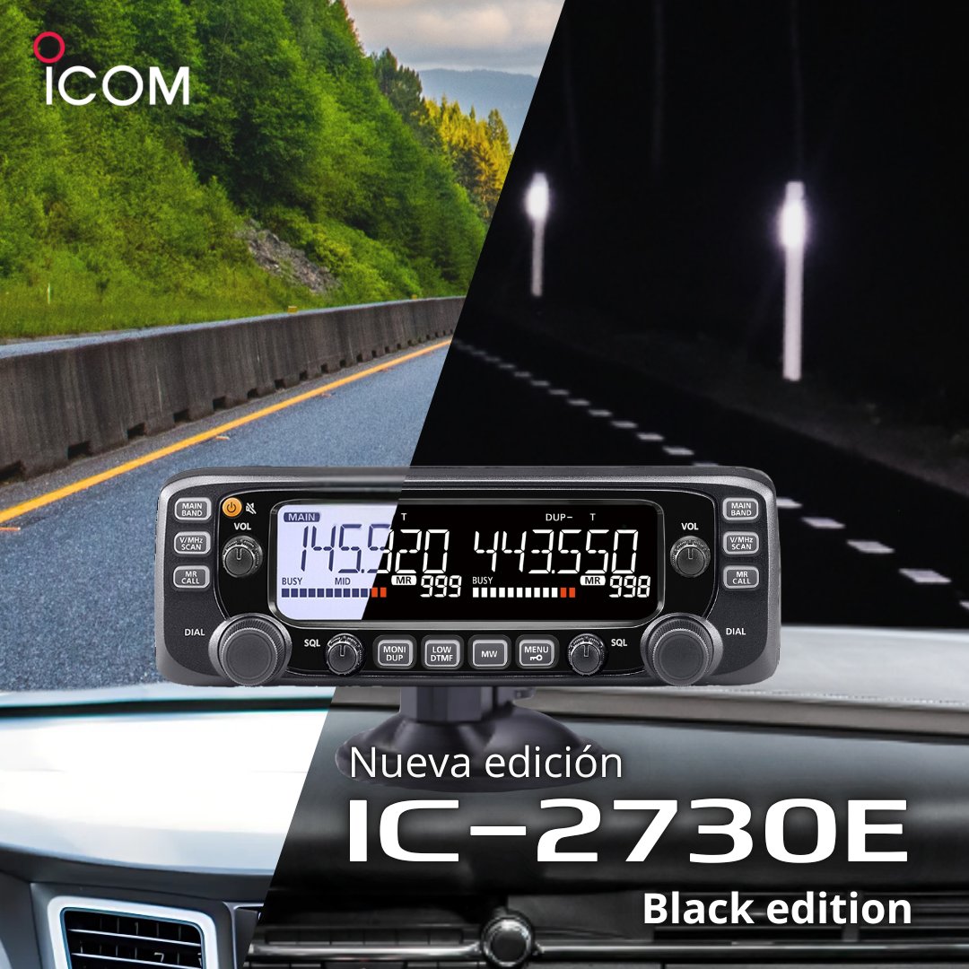Nueva edición del #transceptormovil FM IC-2730E, la "Black Edition".

Ahora puede escoger a su gusto la pantalla, ya sea según su estilo personal, el interior de su vehículo o en función de las condiciones de operación.

⚫⚪⚫⚪⚫⚪⚫⚪⚫⚪⚫

#icom #icomspain #radioaficionado