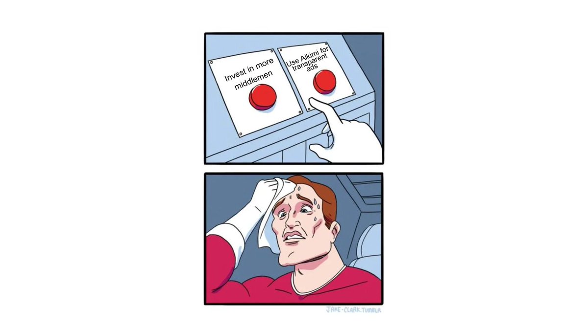 AlkimiExchange's tweet image. Decentralised ad tech shouldn’t be this hard to choose... but for some, it still is. 😂 #Web3Ads #CryptoMeme