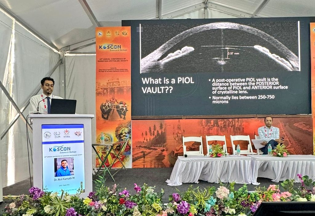 kamathatul's tweet photo. @aditipai23 Next talk was on #Phakic #Intraocularlens
A #Refractive procedure in whom #Lasik is not indicated
How the right size is needed to get the best for the #eye & avoid #complications
There was a healthy #Discussion on implanting, complications & #Management
#Ophthalmology #KOSCON https://t.co/MT32Czw7pz