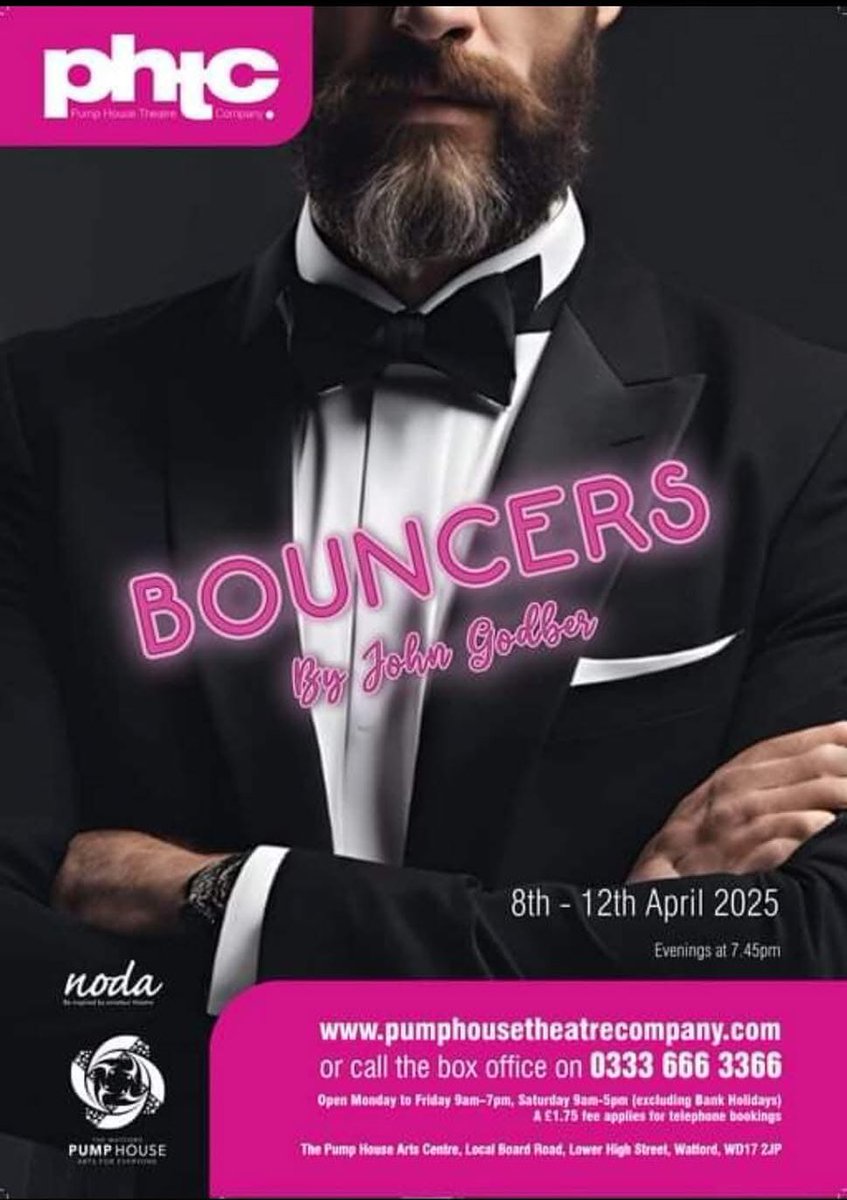 Pump House Theatre Company (@phtcwatford) on Twitter photo Its almost Audition Time 🎭
Come along to the read through and auditions for our April 2025 production of ‘Bouncers’ by John Godber
• Read-through: Tuesday 3rd Dec (7:45pm)
• Auditions: Tuesday 10th December (7:45pm)
📍 Location: Upper Rehearsal Room <a href="/PumpHouseCentre/">Pump House Theatre and Arts Centre</a> Its almost Audition Time 🎭
Come along to the read through and auditions for our April 2025 production of ‘Bouncers’ by John Godber
• Read-through: Tuesday 3rd Dec (7:45pm)
• Auditions: Tuesday 10th December (7:45pm)
📍 Location: Upper Rehearsal Room <a href="/PumpHouseCentre/">Pump House Theatre and Arts Centre</a>