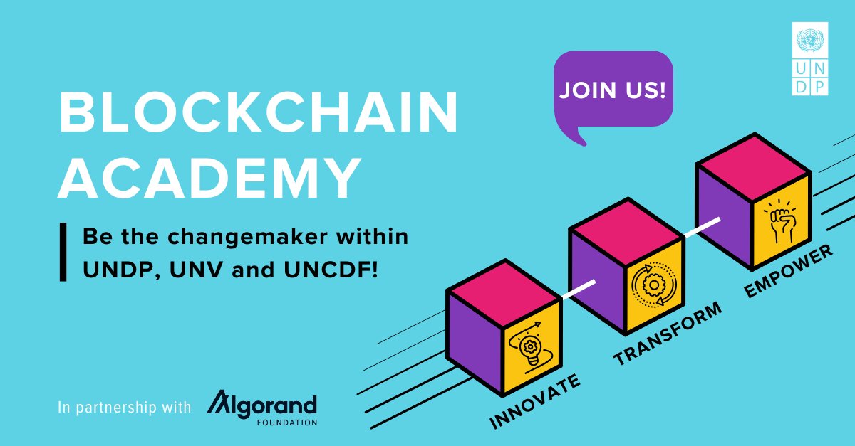 Can you believe it?

The first-ever United Nations Blockchain Academy, launched in collaboration with #Algorand, is now fully accessible to 24,000+ <a href="/UN/">United Nations</a> employees worldwide! 🤯

This is absolutely massive.

A few months ago, <a href="/JohnAlanWoods/">John Woods</a> pointed out that the only thing #Algorand