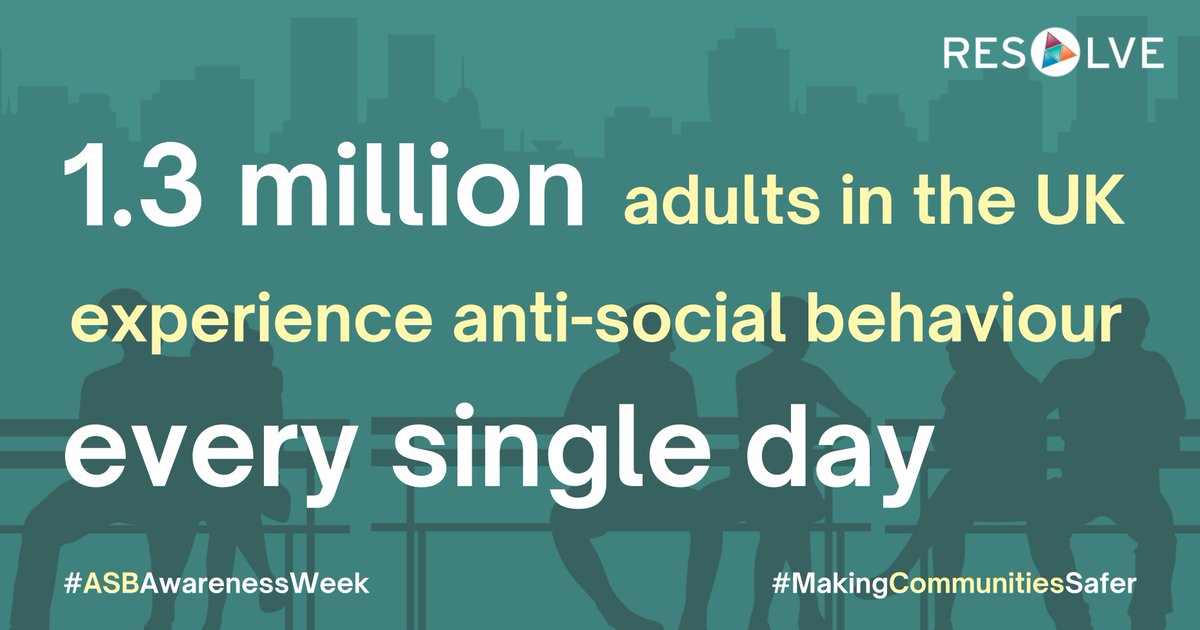 This week is National ASB Awareness Week! Today is about the impact of ASB on health! Report commissioned by Resolve in 2021 indicates the negative effects of ASB on victims are severe and for some can potentially be life-changing! #ASBAwarenessWeek