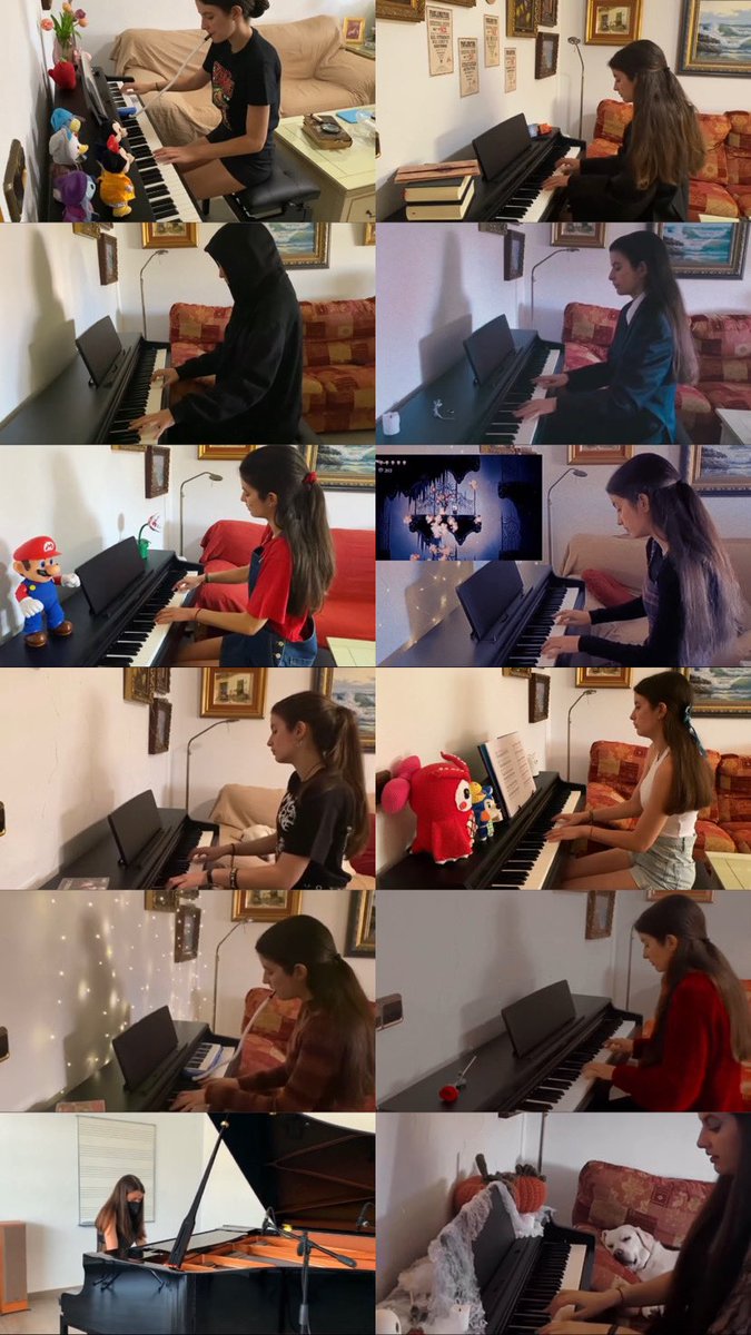 angeelamcflyer's tweet photo. De ludovico a hans zimmer pasando por john williams, de hollow knight a super mario galaxy, de la nana de zelda al solo de victor y de mi yo más emo a rosas de la oreja de van gogh, gracias a la musica por dejarme ser todo esto y más ❤️‍🩹 Feliz dia del músico 🎹🖤 https://t.co/UyAEbem76L