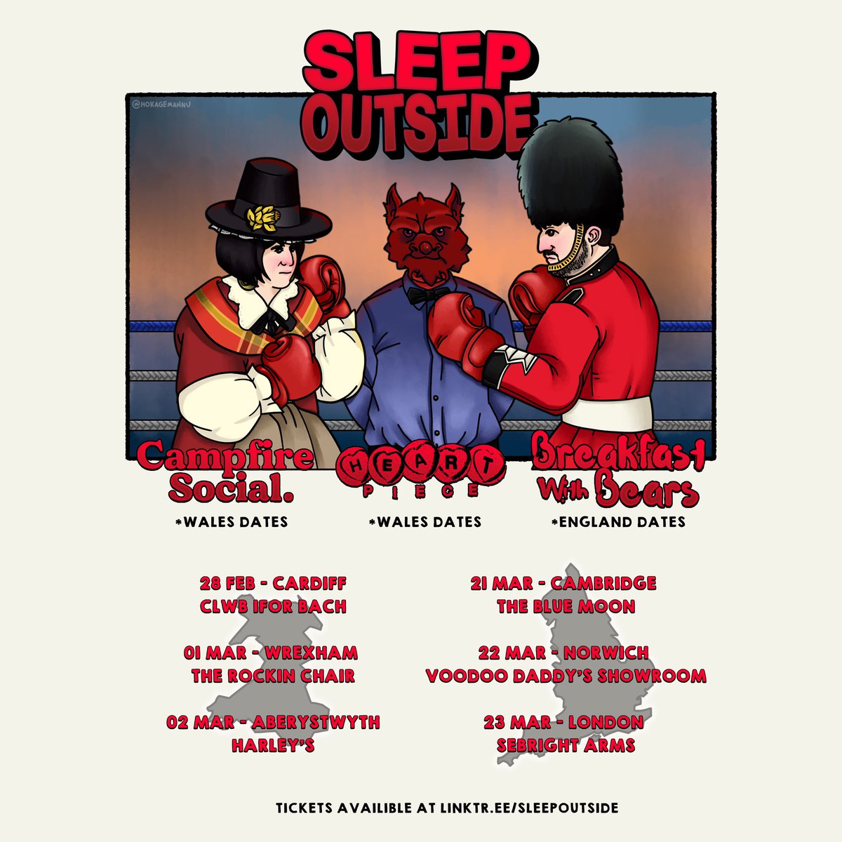 Touching road early next year with some friends…

Tickets here: linktr.ee/sleepoutside