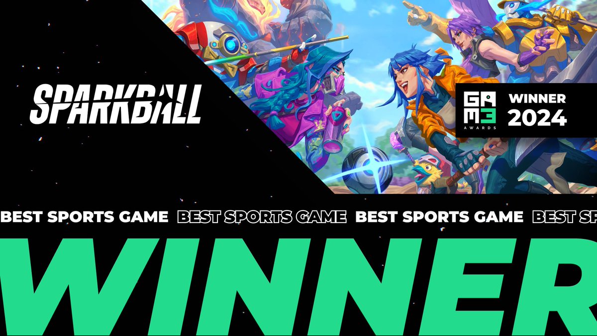 GAM3S.GG (@gam3sgg_) on Twitter photo Congratulations to <a href="/playSparkball/">LET'S PLAY SPARKBALL!</a> for winning the 2024 #GAM3Awards Best Sports Game! ✨ Congratulations to <a href="/playSparkball/">LET'S PLAY SPARKBALL!</a> for winning the 2024 #GAM3Awards Best Sports Game! ✨