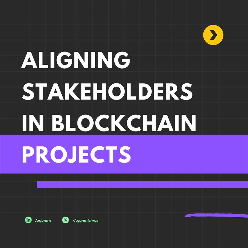 Arjunmishras's tweet image. Today, let’s take a step further – a common question in #blockchainprojects:
“When you’re leading a #blockchain project, aligning diverse stakeholders is essential for success. How do you do it?” 🤔 Let’s dive in thread ! 👇