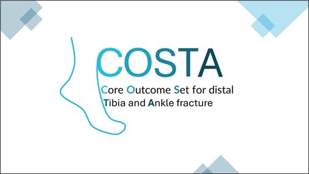 COSTA Study (@costa_study) on Twitter photo Do you work in the treatment of ankle fracture?
We’re recruiting clinicians and researchers for an online discussion of important outcomes in ankle fracture treatment
If you’re interested in participating, or want to know more, please email sofie.power@warwick.ac.uk Do you work in the treatment of ankle fracture?
We’re recruiting clinicians and researchers for an online discussion of important outcomes in ankle fracture treatment
If you’re interested in participating, or want to know more, please email sofie.power@warwick.ac.uk