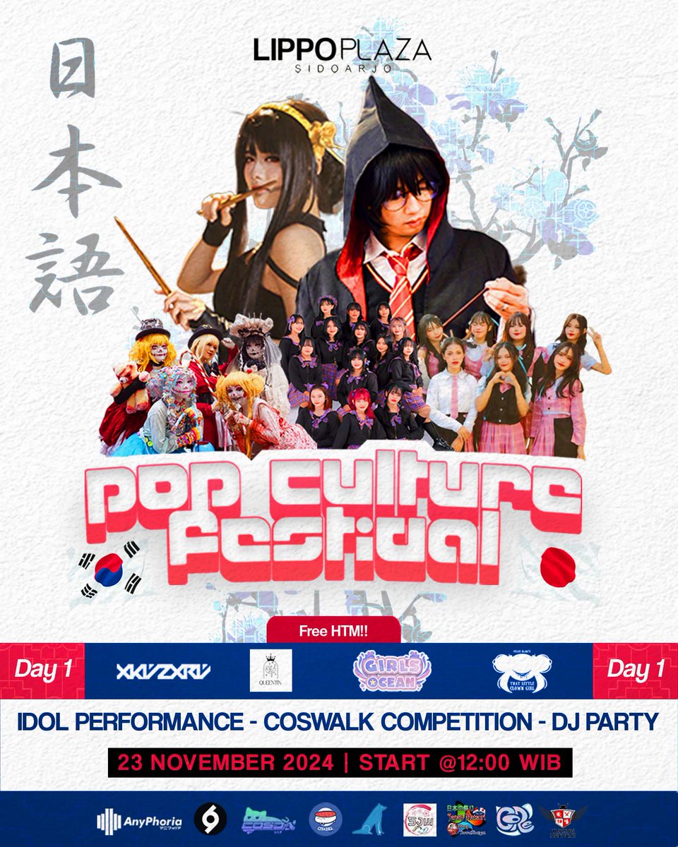 Chujitsu_id's tweet photo. ๐ฐ๐ทPOP CULTURE FESTIVAL๐ฏ๐ต
Catat tanggalnyaโผ๏ธ
๐๏ธ Sabtu, 23 September 2024
๐Atrium Lippo Mall Sidoarjo
๐ต FREE HTM
Jangan lupa ajak teman-teman kamu buat seru-seruan bareng di Lippo๐
Kita ramaikan Atrium Lippo Mall Sidoarjo๐ธ
#sidoarjo #event #eventcosplay #wibu #jepang https://t.co/GH1GLQ1ogF