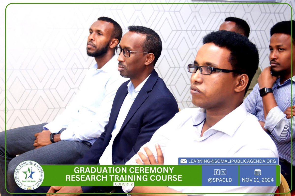SNTV News (@sntvnews1) on Twitter photo 23 young researchers have successfully completed a 5-week-long research training program organized by <a href="/somalipubagenda/">Somali Public Agenda (SPA)</a>’s Center for Learning and Development. The training was aimed at equipping youth with essential skills in researching #Somalia’s diverse issues and informing 23 young researchers have successfully completed a 5-week-long research training program organized by <a href="/somalipubagenda/">Somali Public Agenda (SPA)</a>’s Center for Learning and Development. The training was aimed at equipping youth with essential skills in researching #Somalia’s diverse issues and informing