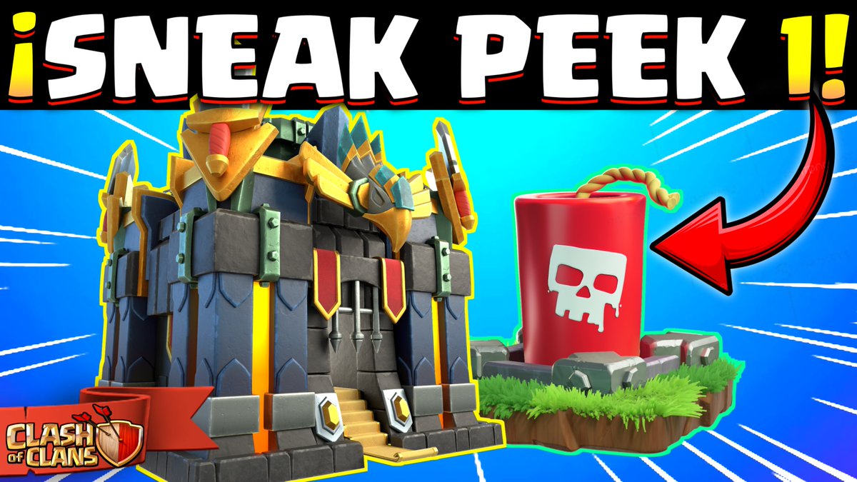 ¡YA ESTA AQUÍ!‼️ Primer SENAK PEEK
😱👉 youtu.be/n7I2G2gNZL0
En este adelanto de la actualización vamos a ver el TH17 y su arma, Nueva Trampa , nuevos niveles y más cosas 😱 empezamos fuerte, no te lo pierdas!!