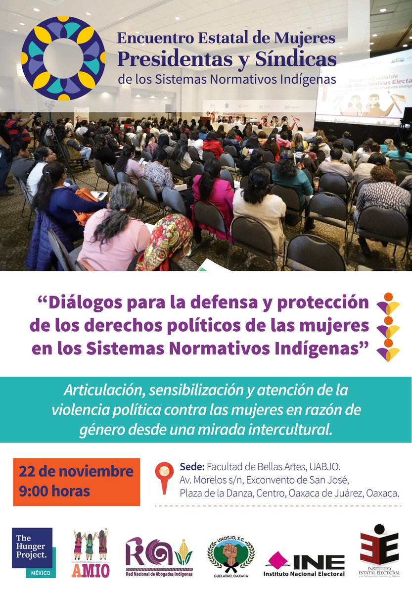 ZairaGixi's tweet photo. ¡Es hoy, es hoy!
Muchas Gracias a @THPMexico @RedAbogadas #UNOSJOSC #AMIO @INEMexico @IEEPCO por hacerlo posible.
¡Vamos con todo! https://t.co/8IIXtXW9vb