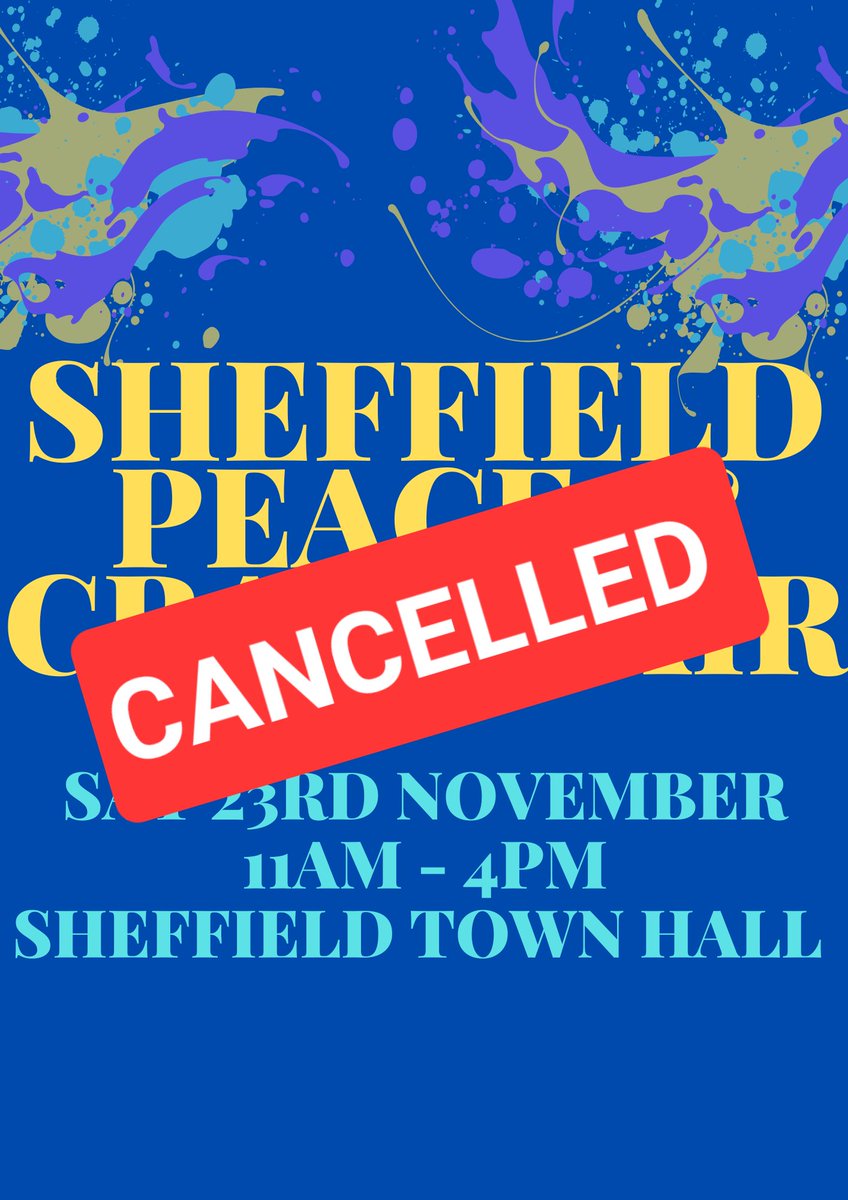 Please note that tomorrow's Peace and Craft Fair has been cancelled due to the bad weather forecast.