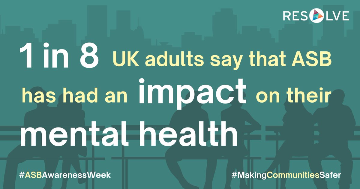 According to Resolve the connection between mental health and antisocial behaviour is evident. Mental health has a two-pronged effect, people with mental health are more likely to be both victims and perpetrators of crime, particularly ASB
resolveuk.org.uk/about/latest-n…