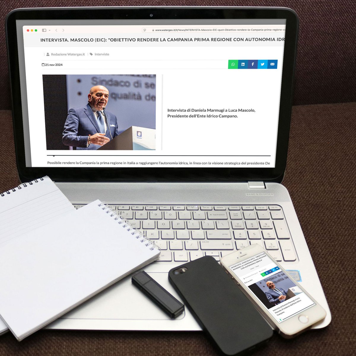 L'intervista al presidente Luca Mascolo su Watergas.it, il lavoro dell'EIC e un ambizioso obiettivo: fare in modo che la Regione Campania diventi la prima in Italia a raggiungere l'Autonomia Idrica. Qui il link ➡ bit.ly/3AVhrNS