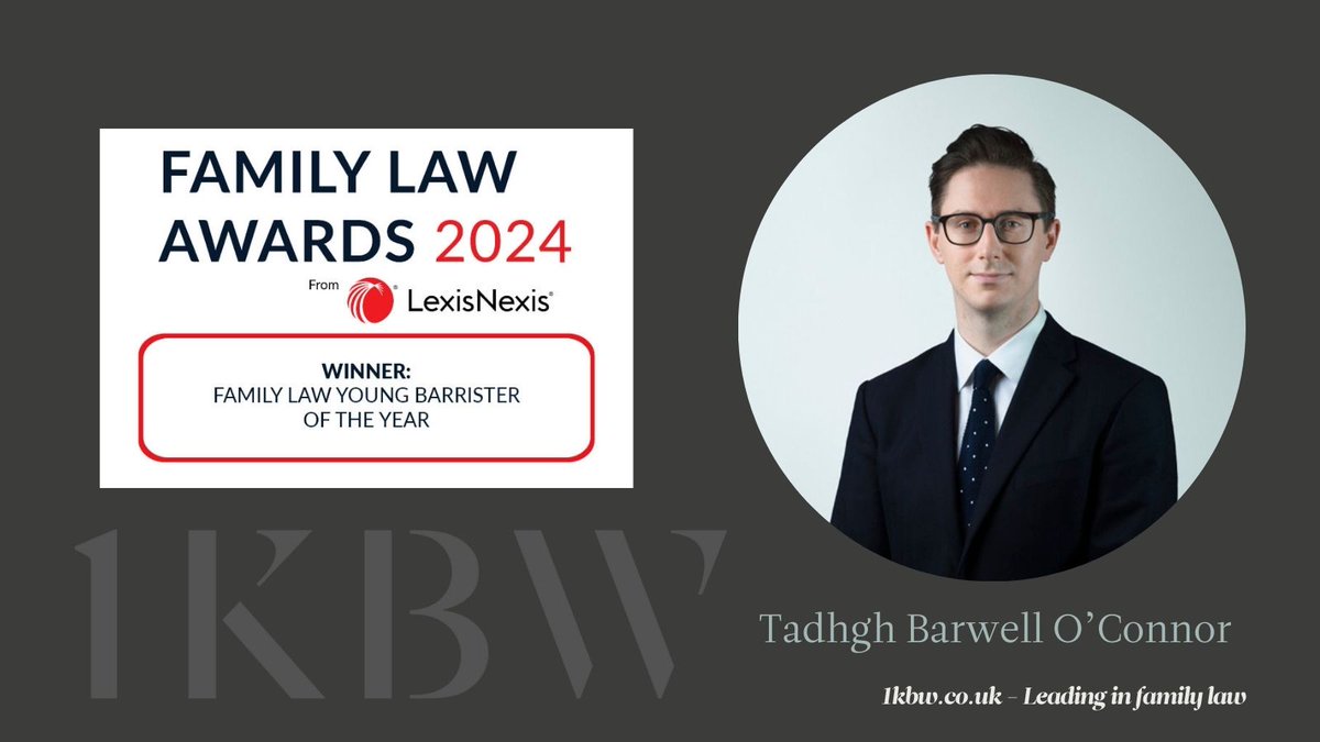 1KBW Chambers (@1kbwchambers) on Twitter photo We are delighted to announce that <a href="/TadhghBOC/">Tadhgh Barwell O’Connor</a> won Young Barrister of the Year at the Family Law Awards 2024. Many congratulations from everyone at <a href="/1kbwChambers/">1KBW Chambers</a>. We are delighted to announce that <a href="/TadhghBOC/">Tadhgh Barwell O’Connor</a> won Young Barrister of the Year at the Family Law Awards 2024. Many congratulations from everyone at <a href="/1kbwChambers/">1KBW Chambers</a>.