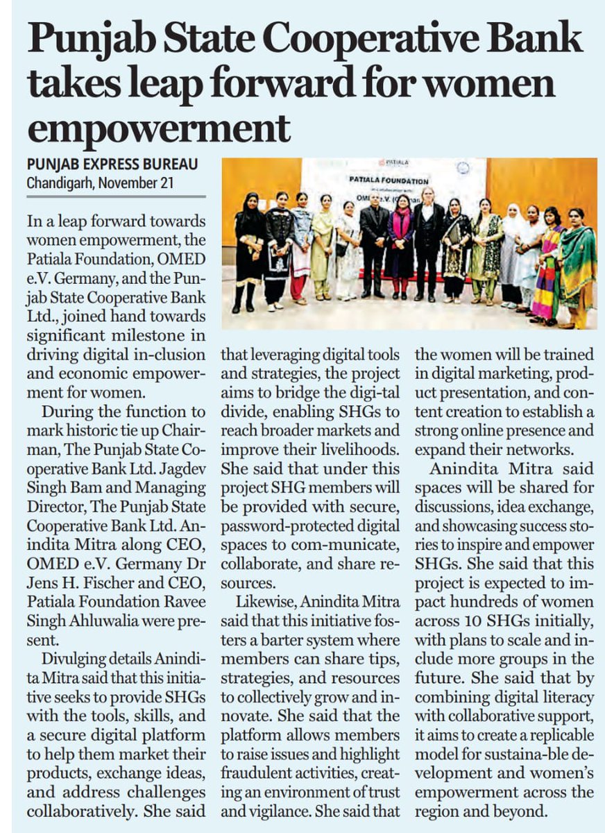 OfficialPSCB's tweet photo. Punjab State Cooperative Bank supports Digital inclusion &amp; Economic Empowerment for women! #EmpowerHer #DigitalEconomy @MinOfCooperatn @PbGovtIndia @Cooperation_Pb @ptafoundation https://t.co/Iz2NIf1EKQ