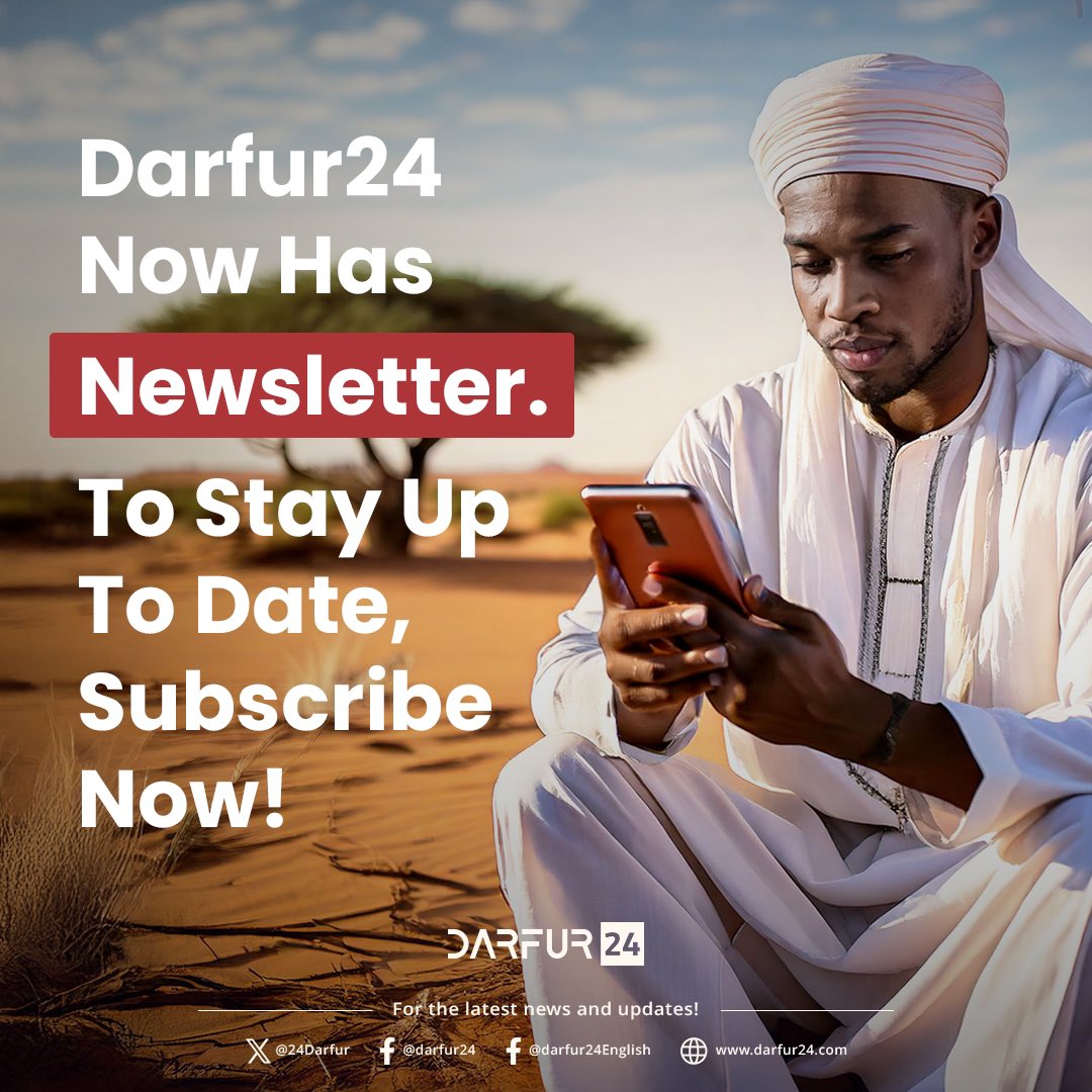 24Darfur's tweet image. Darfur24 now has newsletter. To stay up to date, subscribe now!
eepurl.com/i4ejWA
#darfur24