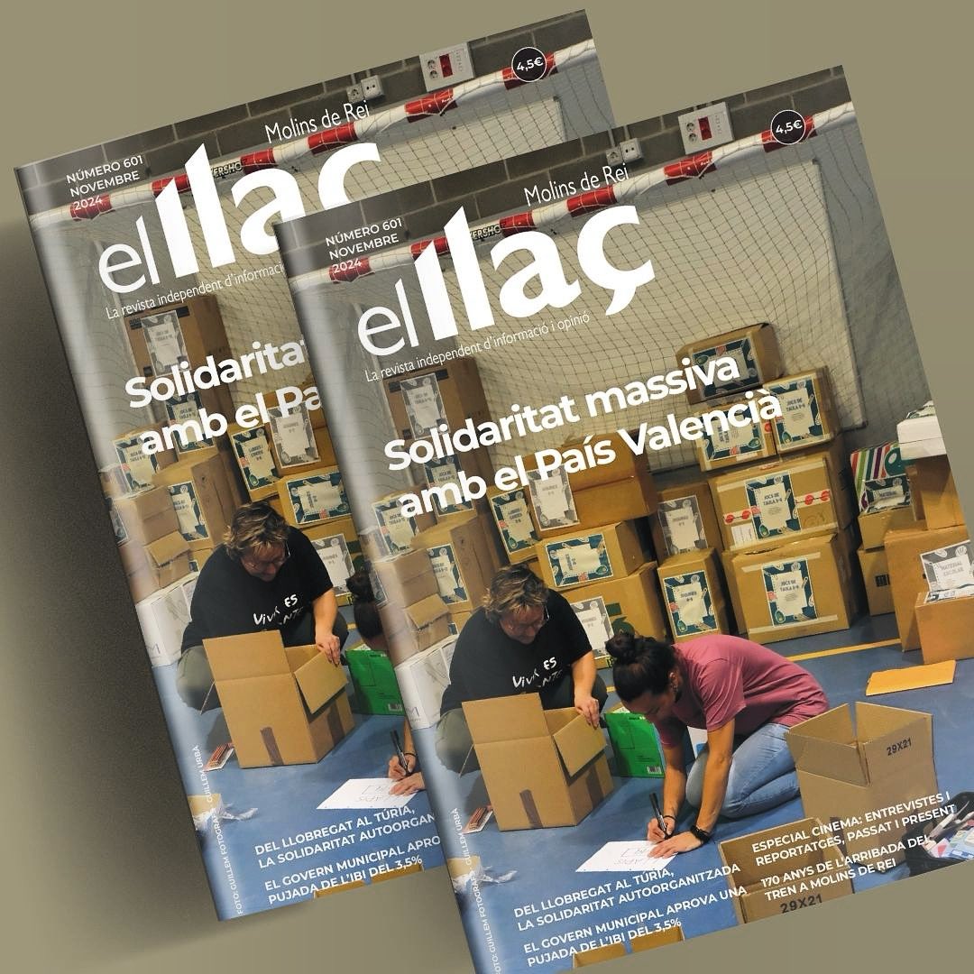 🗞️Ja tenim aquí la nova edició del Llaç del mes de novembre, que dediquem especialment a: 

⛑️La mobilització local en solidaritat al País Valencià

📽️Cinema a Molins de Rei, aprofitant la celebració del <a href="/terrorMolins/">TerrorMolins</a> 

Ben aviat el trobareu a les llibreries i papereries! 📚