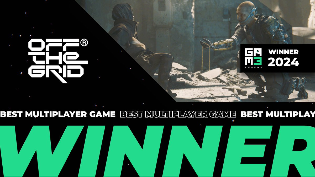 gamesdotgg's tweet photo. Congratulations to @playoffthegrid for winning the 2024 #GAM3Awards Best Multiplayer Game! ✨ https://t.co/Dgm1ZMen6Z