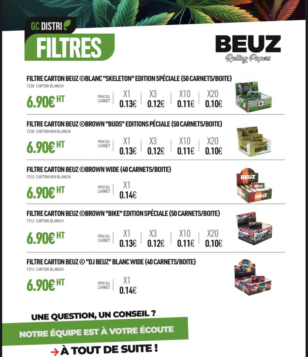 GC_Distri's tweet photo. 🌿 Découvrez Beuz, la marque bretonne qui révolutionne vos sessions ! 🌿
Feuilles slim, chanvre bio, filtres design… Retrouvez toute la qualité et l’authenticité bretonne chez GC Distribution.
✅ Ultra-fines
✅ Naturelles
✅ Éco-responsables
#MarqueBretonne #Beuz #GCDISTRI https://t.co/XfJTUuneCC