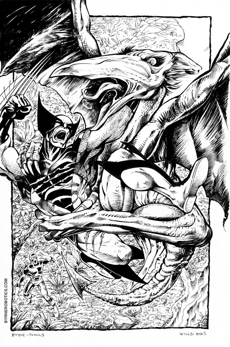 inkerdude's tweet image. Hey, @TartanNinjaArt -this is the page that kickstarted John Byrne's ELSEWHEN series. Inked by yours truly. Would you consider putting it in your queue? I can just see this being a major portfolio highlight (: @ClassicMarvel_ @chris_ryall @ThomasHealy @thedanjurgens @TomBrevoort