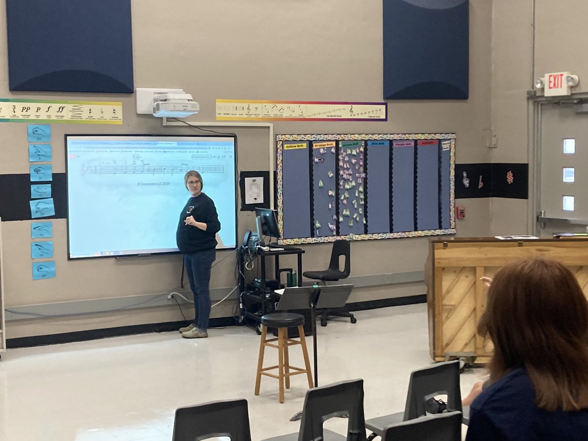 OGMS Teacher Spotlight of the Week goes to Mrs. Neas teaching our Choir classes.  They sound amazing.  The season is here.  #GoPanthers