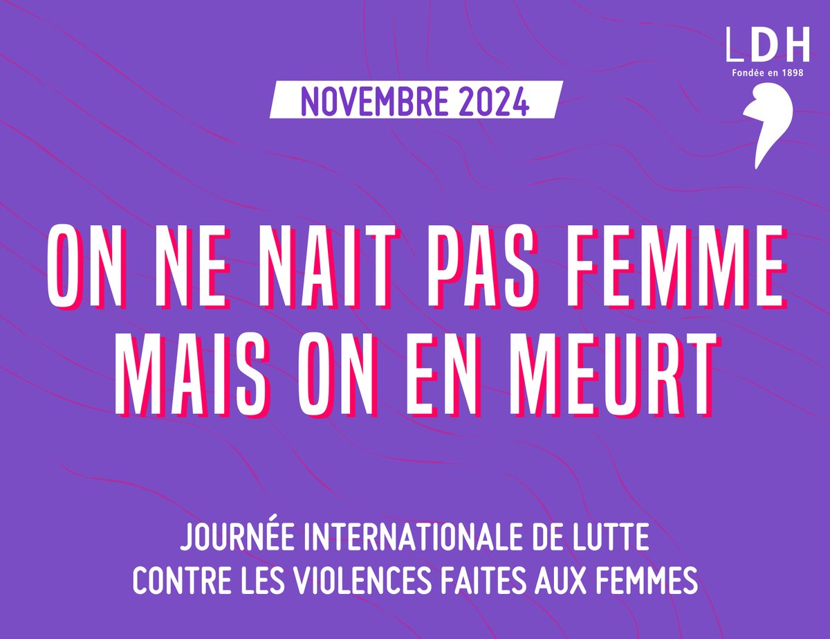 A l’occasion de la Journée de lutte contre les violences sexuelles et sexistes, qui est l’affaire de toutes et tous, la #LDH appelle à rejoindre les initiatives partout en France.
📅 Aujourd’hui à 14h
📍 Partout en France
ldh-france.org/lutter-contre-…