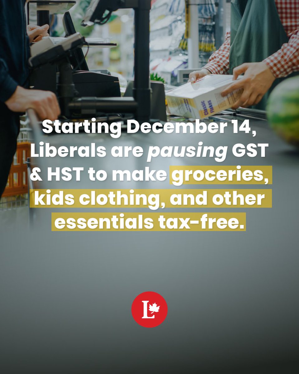 cafreeland's tweet image. We’re removing the GST from groceries, kids clothes and toys, and many other essentials to help you save a little bit of money during this expensive season.