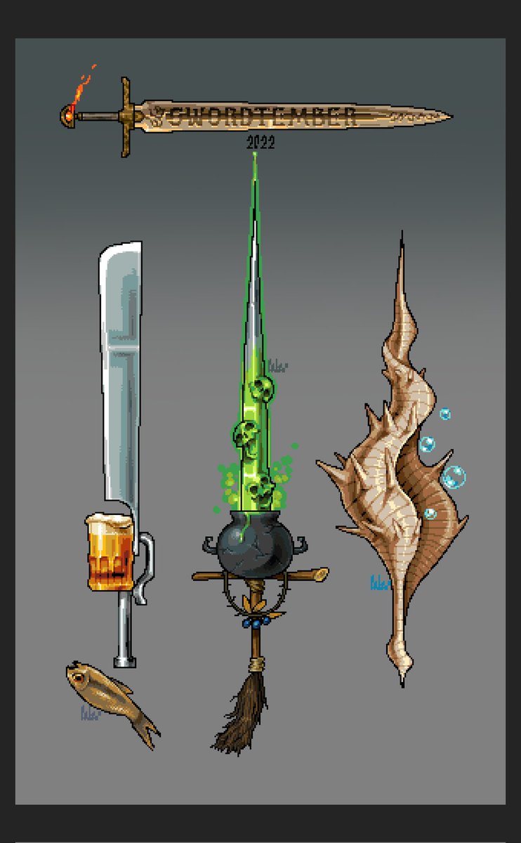CakeooA's tweet image. Old #swordtember doodles

#pixelart #ドット絵