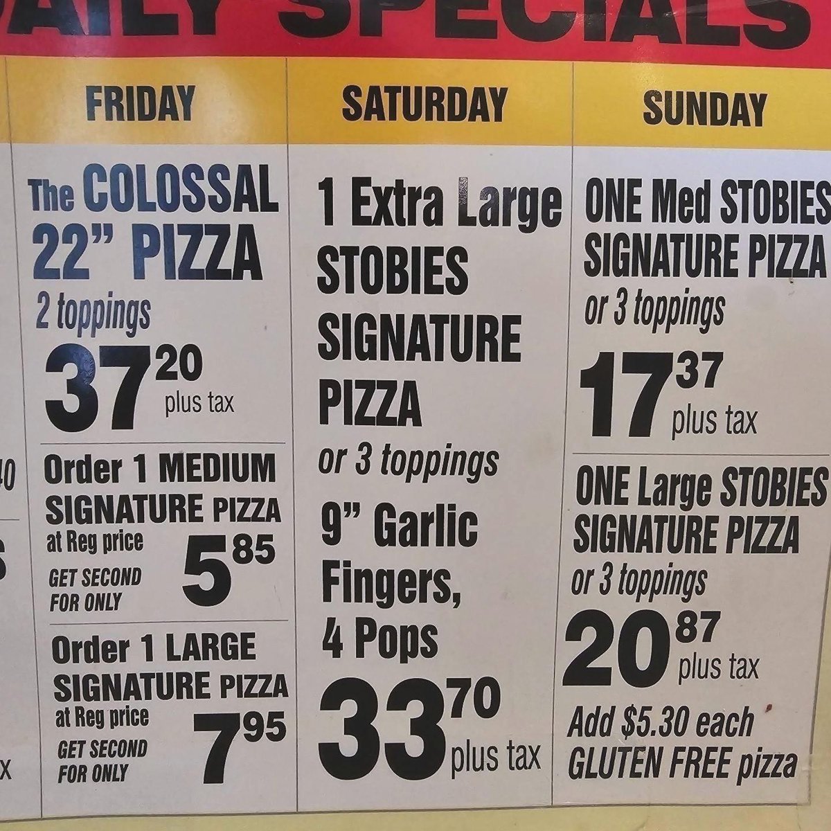 STOBIE’S PIZZA tweet media