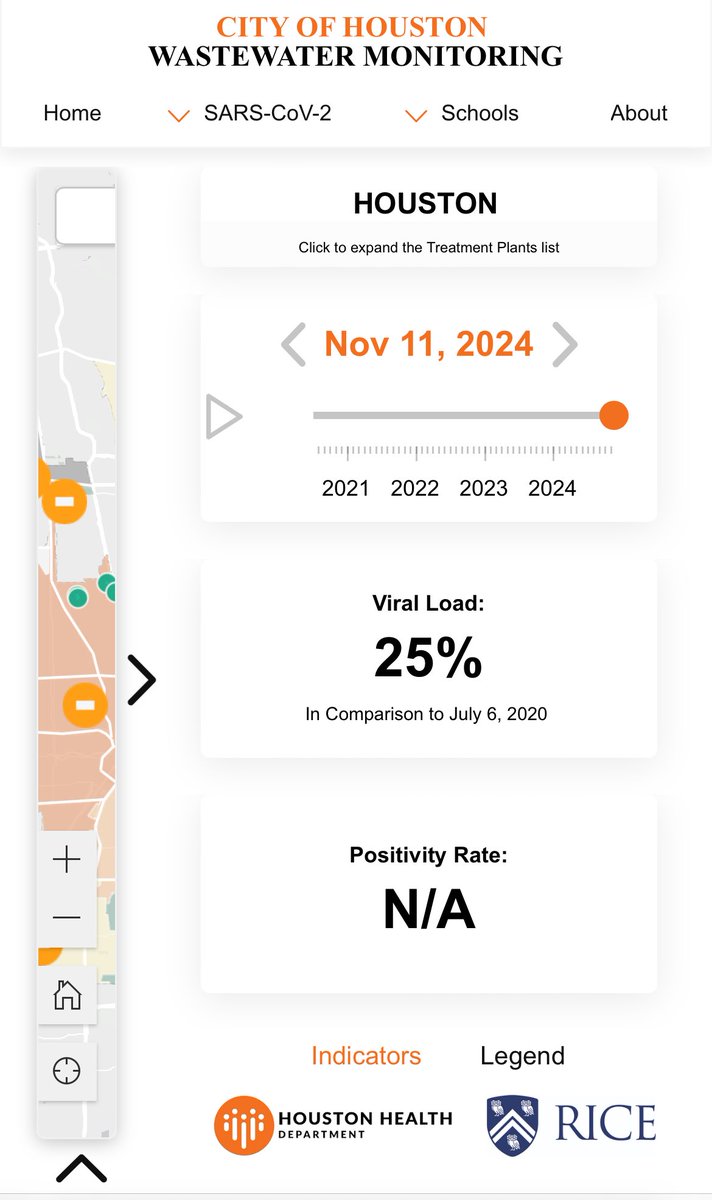 PeterHotez's tweet image. Latest COVID wastewater numbers for HoustonTX, still at historic lows for the last few wks. Hoping this continues into the Thanksgiving Holiday. Some other recent info that XEC variant going up in U.S. but also that the new mRNA Pfizer/Moderna or Novavax should offer X-protection