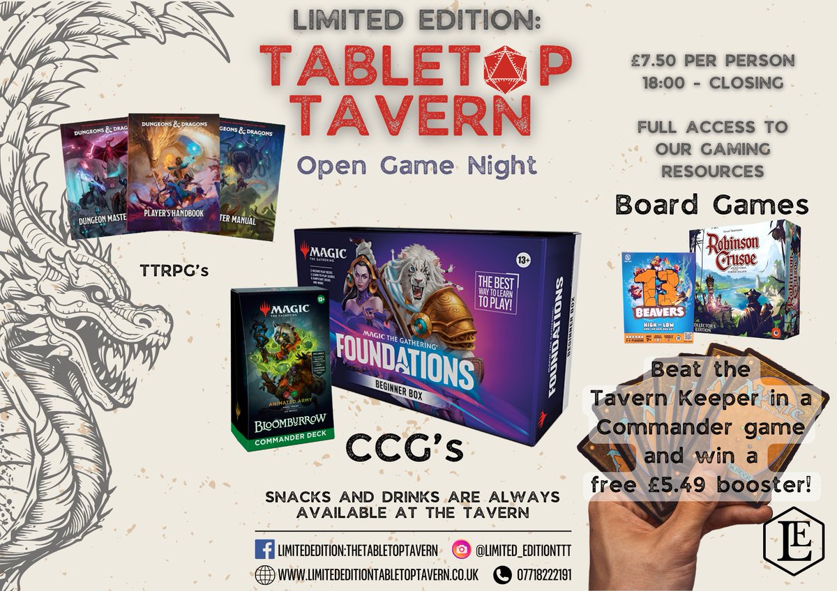 Limited Edition: Tabletop Tavern tweet media